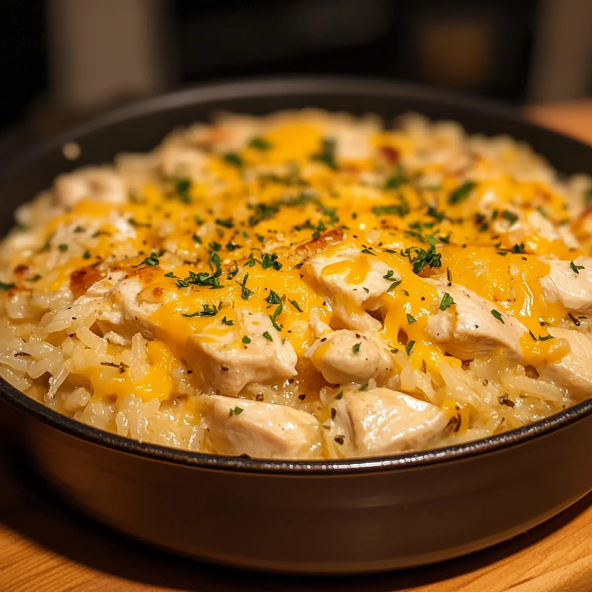 One-Pot Cheesy Chicken & Rice recipe