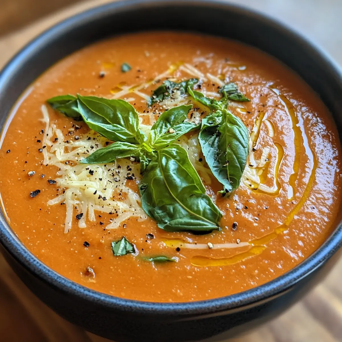 Creamy Slow Cooker Tomato Basil Soup