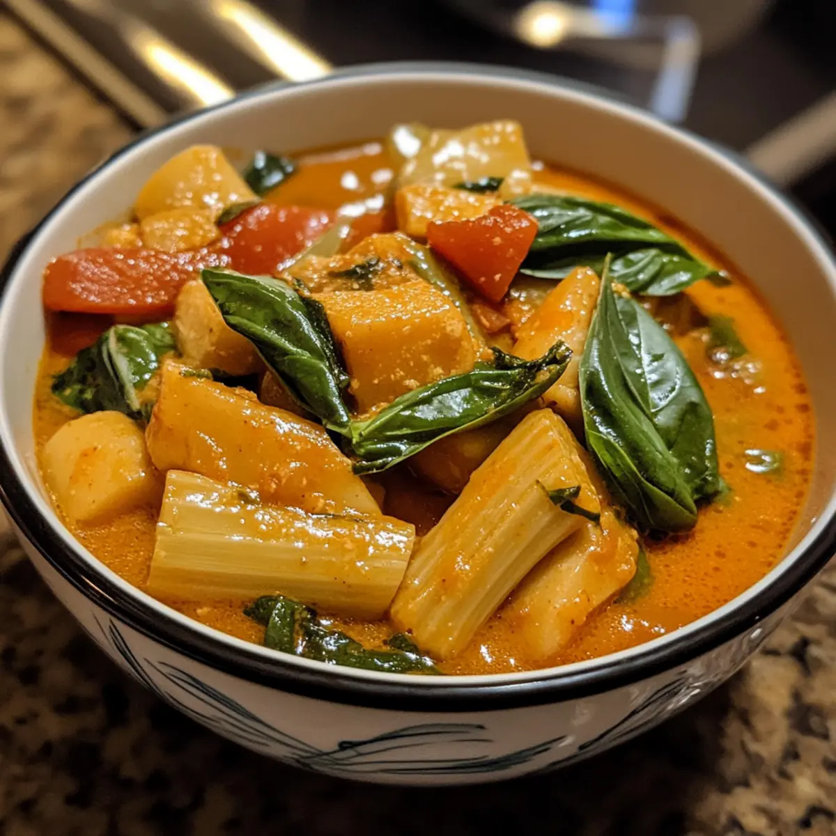 Thai Red Curry with Bamboo Shoots & Basil