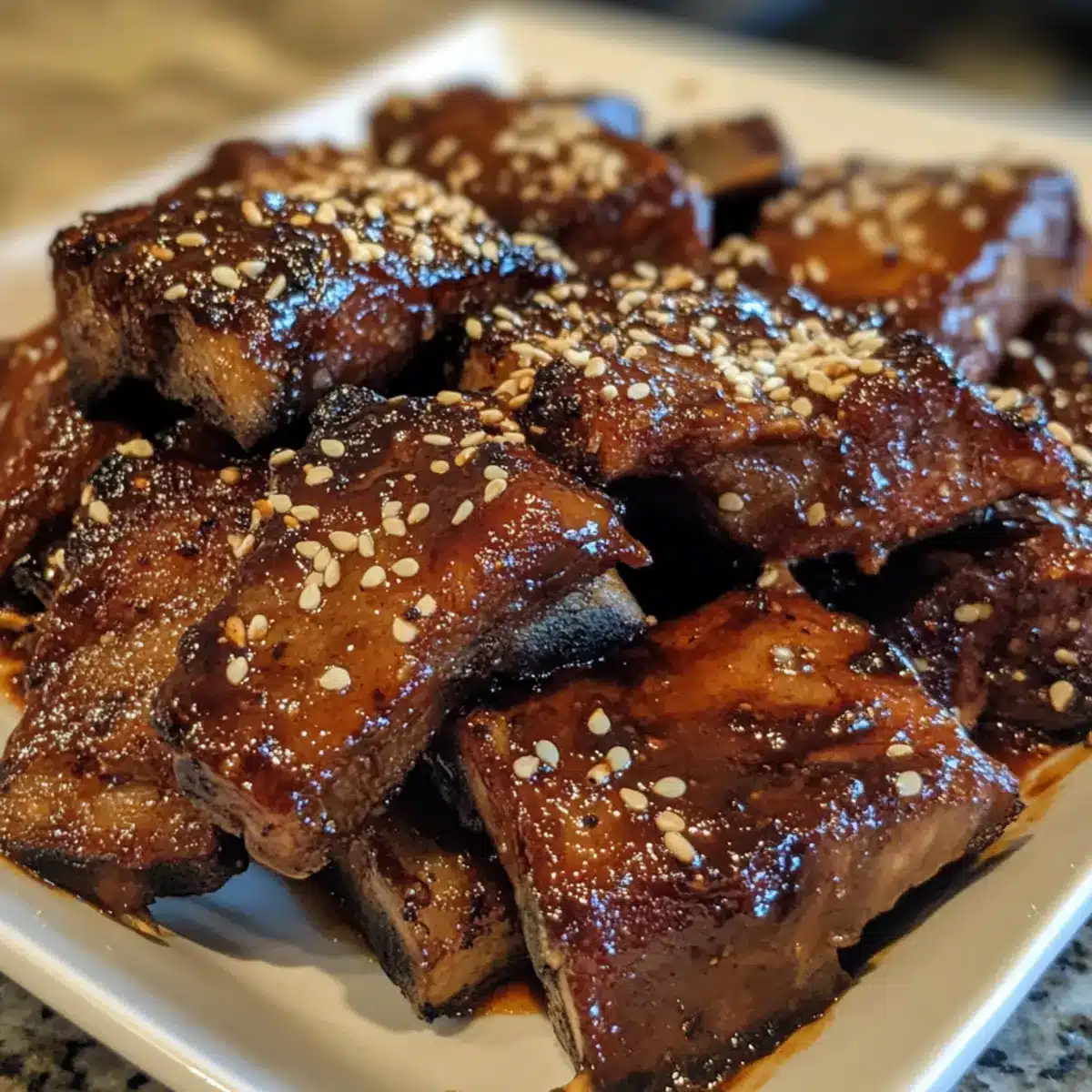 Sticky Korean BBQ Beef Short Ribs