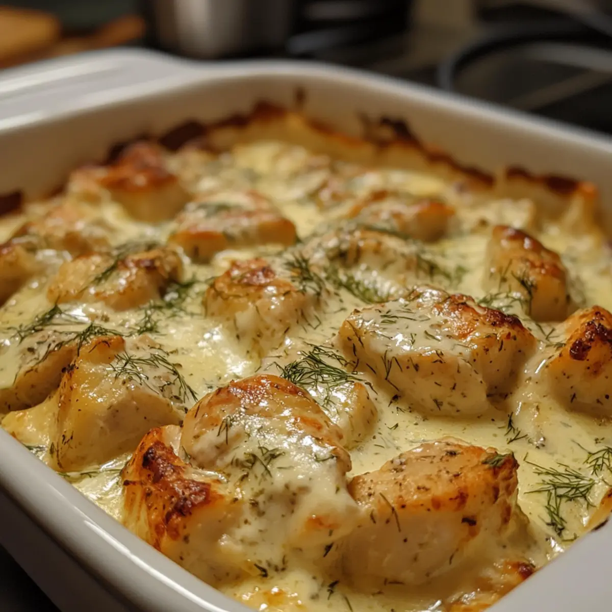 Creamy Quorn Fillet Bake with Dill Havarti Sauce