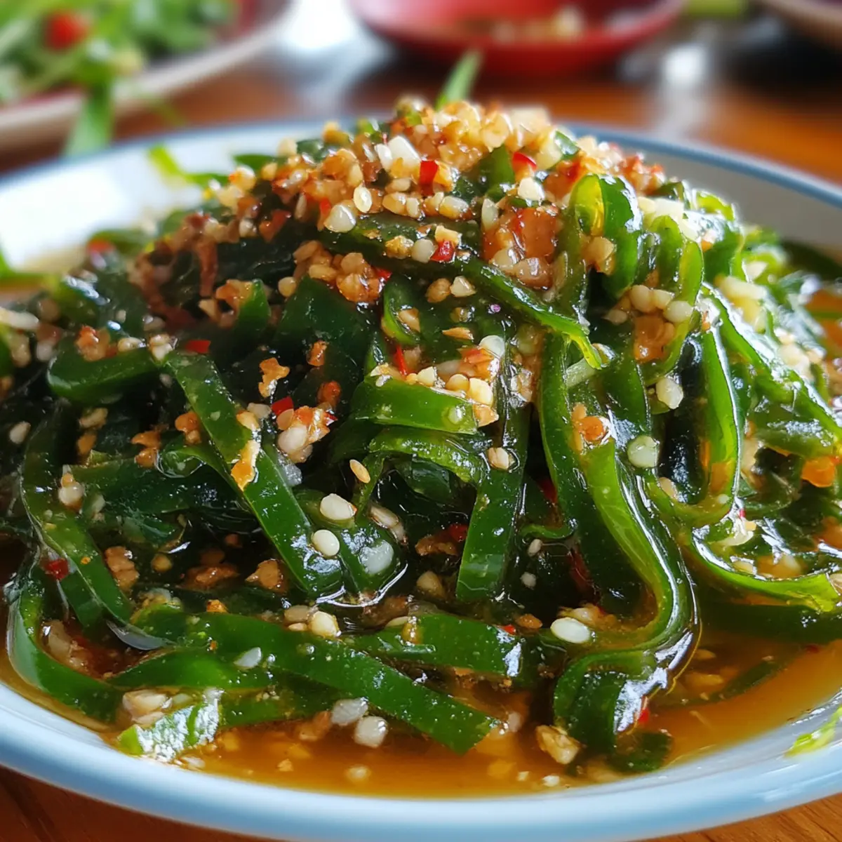 Laab Tao (Lao Spicy Algae Salad)