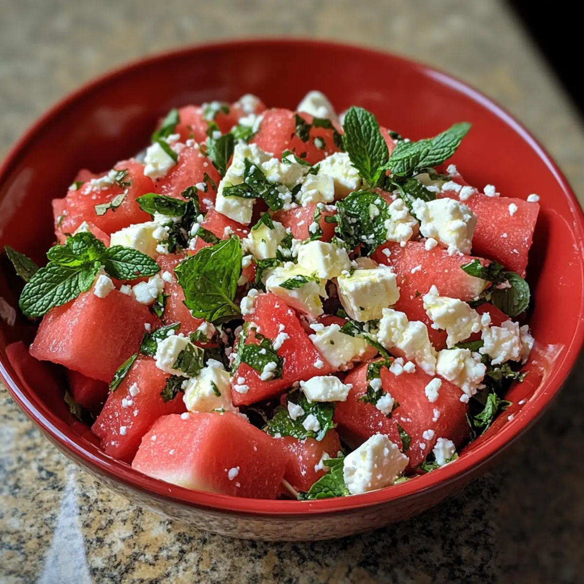 Watermelon, Feta, and Mint Summer Salad