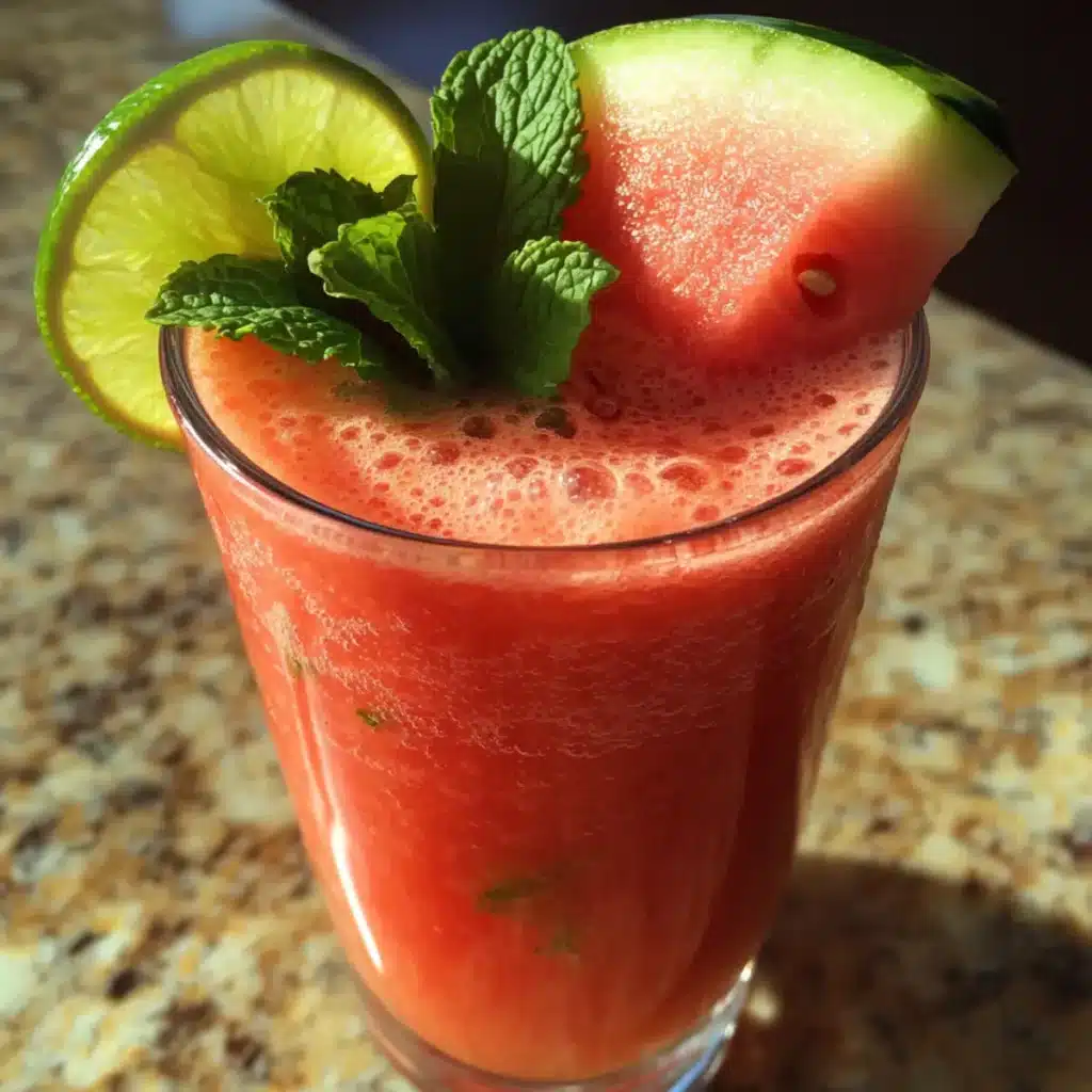 Watermelon, Mint, and Lime Refresher Juice recipe