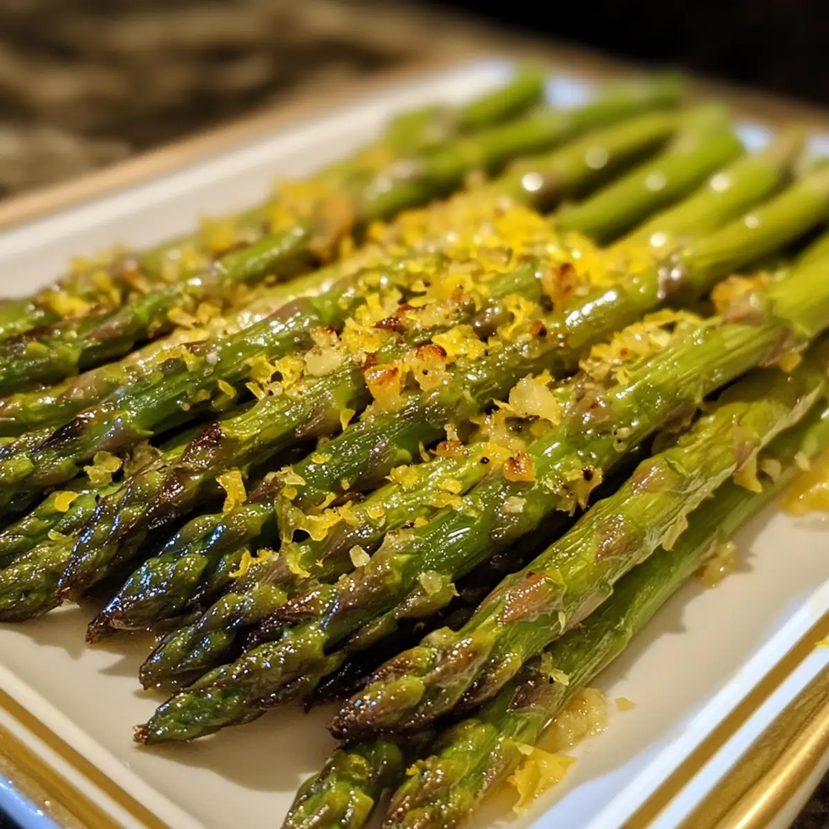 Garlic-Roasted Asparagus with Lemon Zest