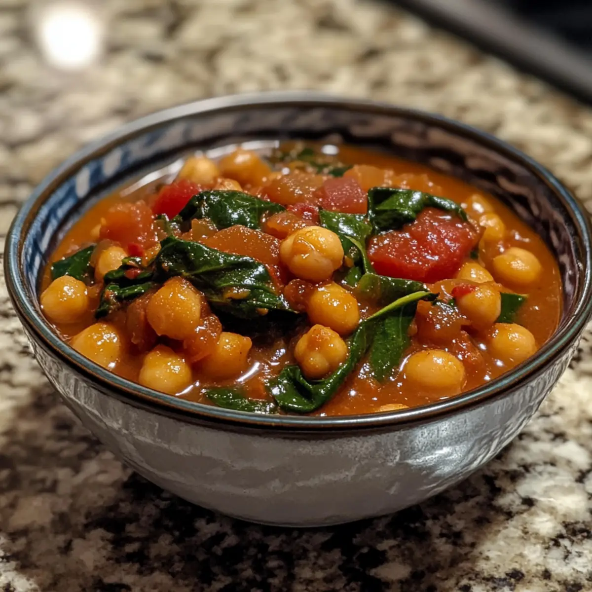 Spiced Chickpea and Spinach Stew