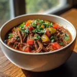 Slow Cooker Shredded Beef Ropa Vieja recipe