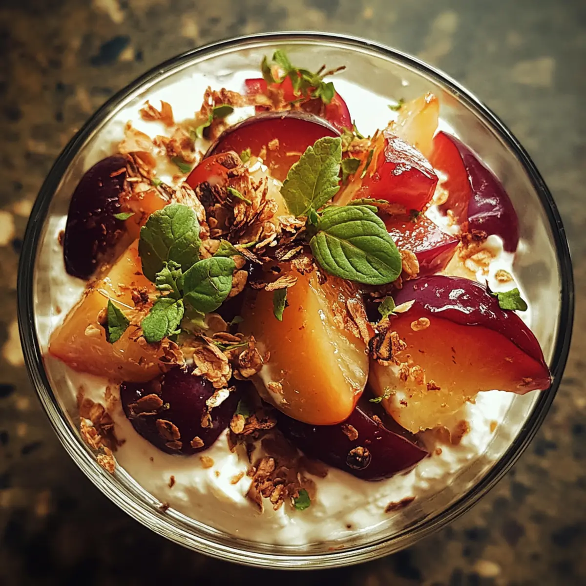 Roasted Plum and Ricotta Parfait