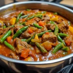 Beef and Green Bean Stew in Tomato Sauce recipe