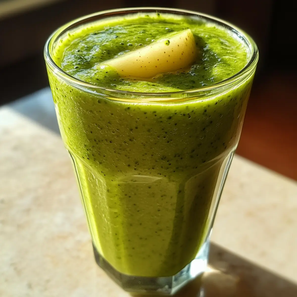 Broccoli and Pear Morning Green Smoothie