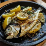 Lemon Garlic Sea Bream over Charcoal
