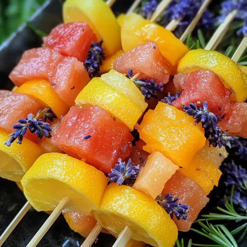 Lemon and Lavender Fruit Skewers