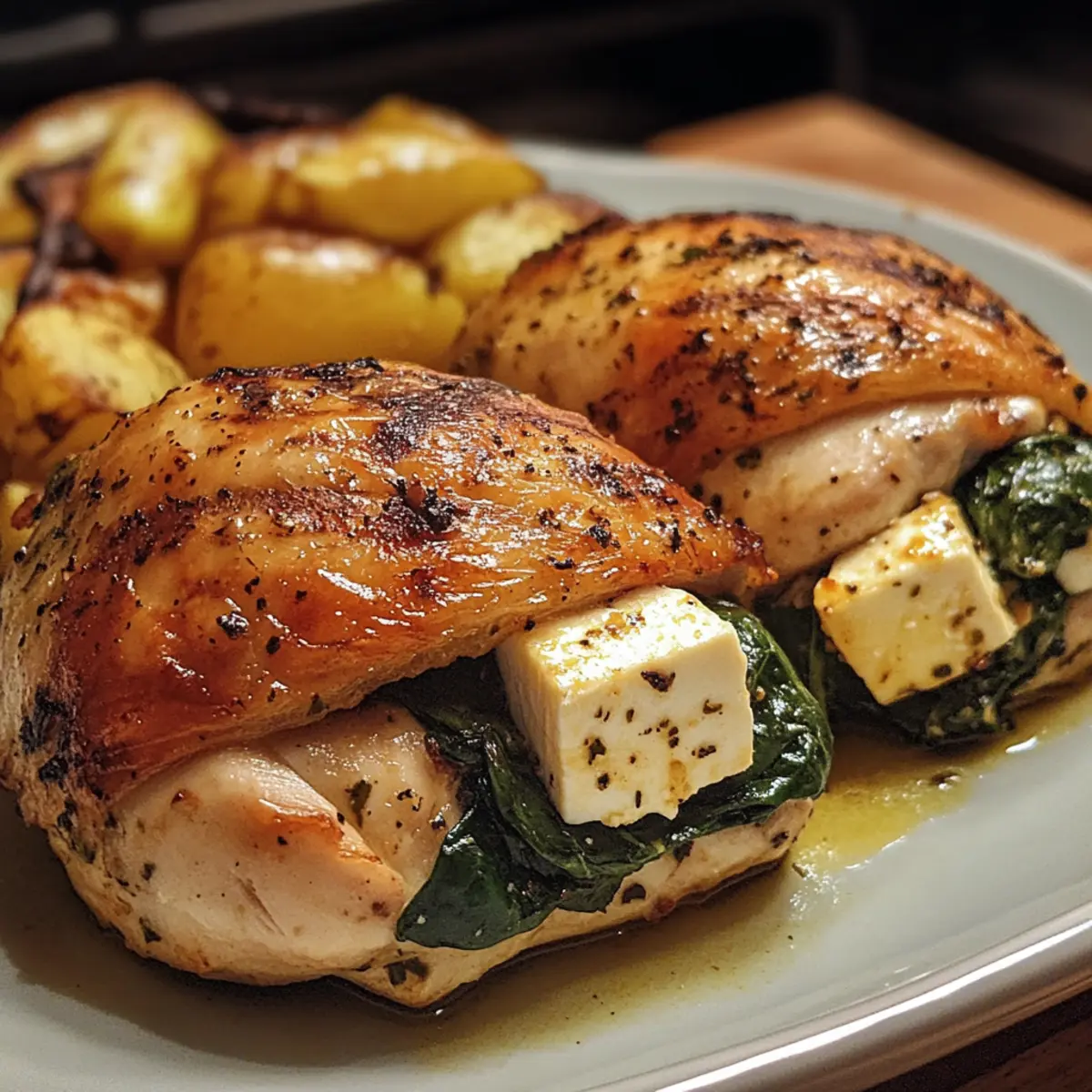 Spinach and Feta Stuffed Chicken Meat recipe