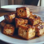 Baked Tofu Cubes with Mild Soy Glaze