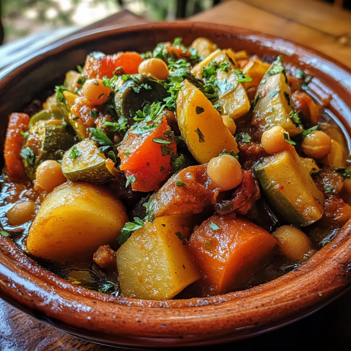 Moroccan Vegetable Tagine (No Chickpeas)