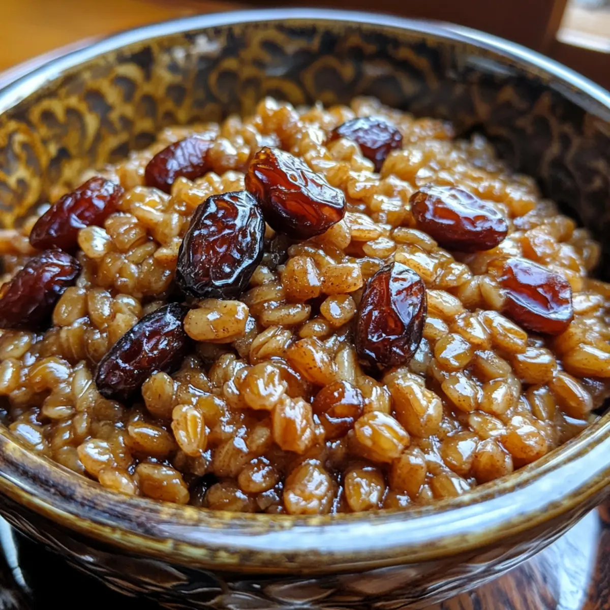 Toasted Barley with Dates and Cinnamon