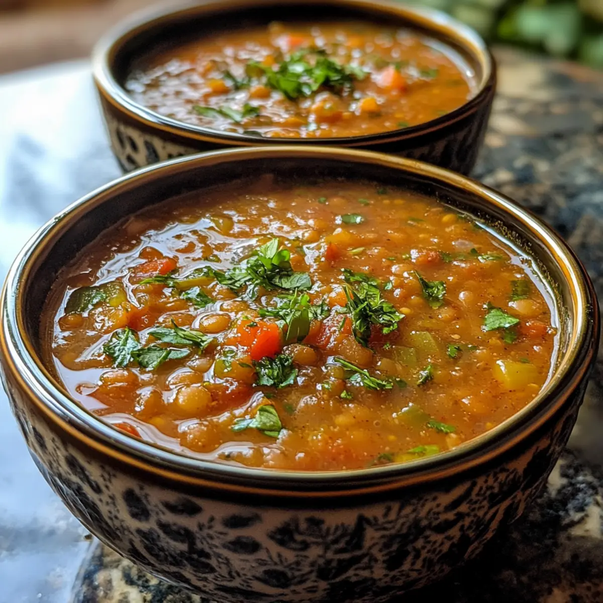 Moroccan Spiced Harira (Morning Lentil Soup)