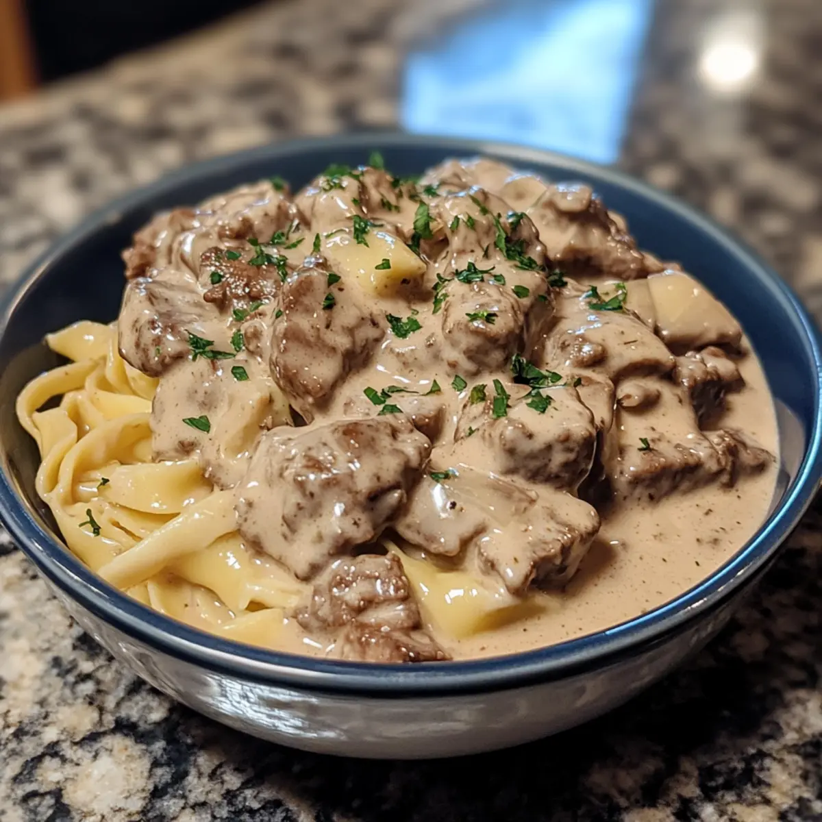 Slow Cooker Creamy Beef Stroganoff