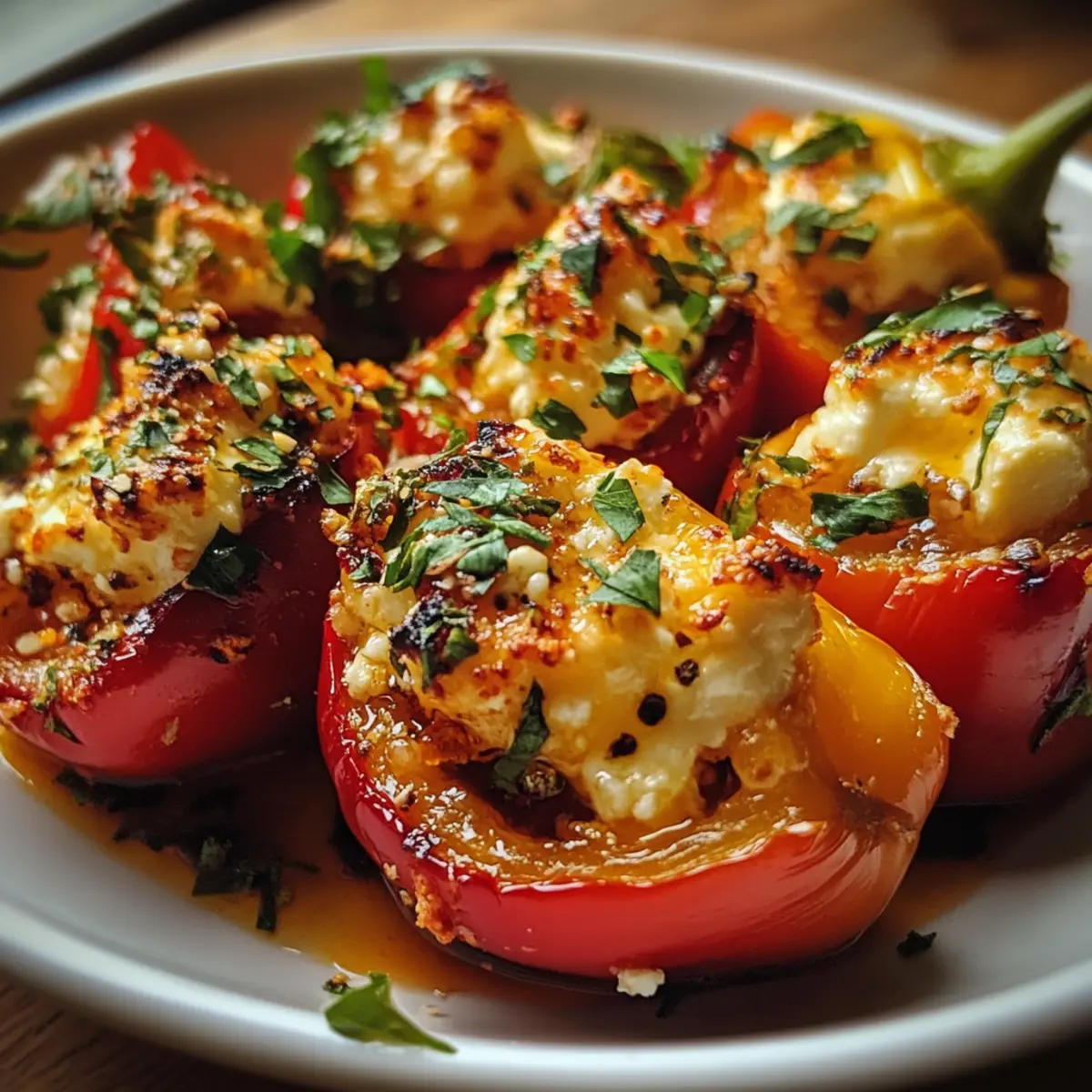 Crispy Feta-Stuffed Mini Peppers