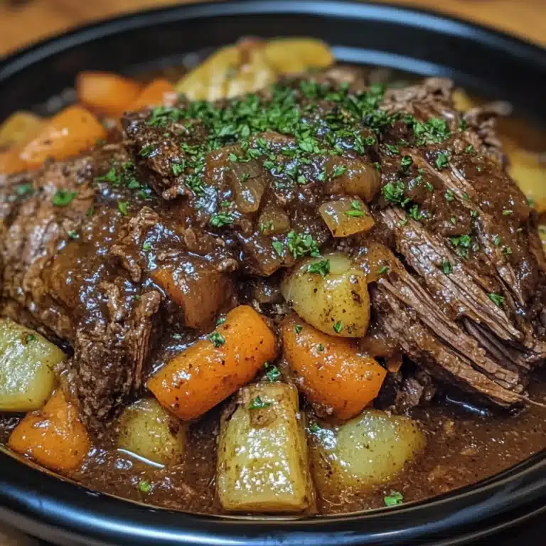 Slow Cooker Beef Chuck Pot Roast with Root Vegetables recipe