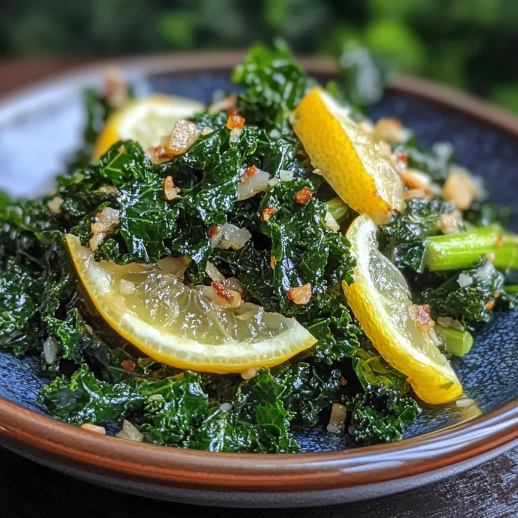 Crispy Garlic Kale with Lemon