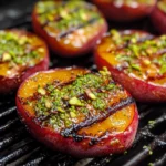 Grilled Nectarines with Pistachio Cream