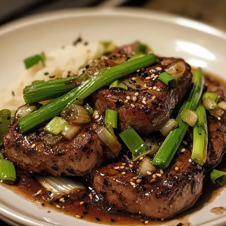 Black Pepper Scallion Steak recipe