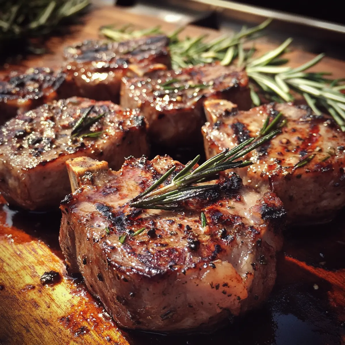 Rosemary Infused Grilled Lamb Chops