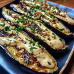 Roasted Eggplant with Garlic Tahini Drizzle