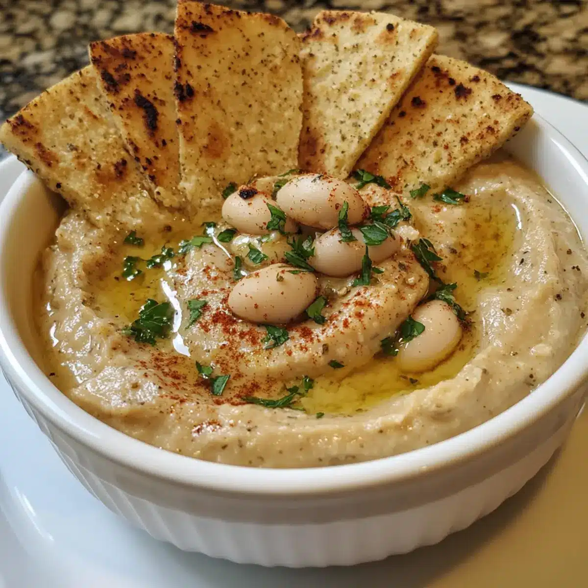 Garlic Infused White Bean Dip recipe