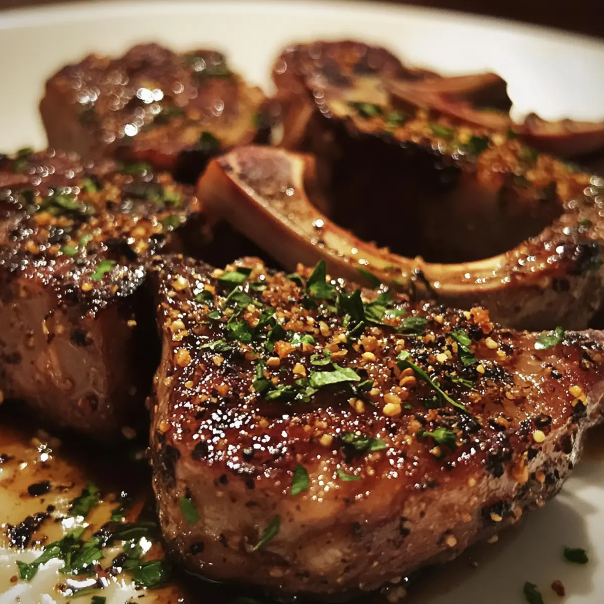 Peppercorn-Crusted Lamb Chops