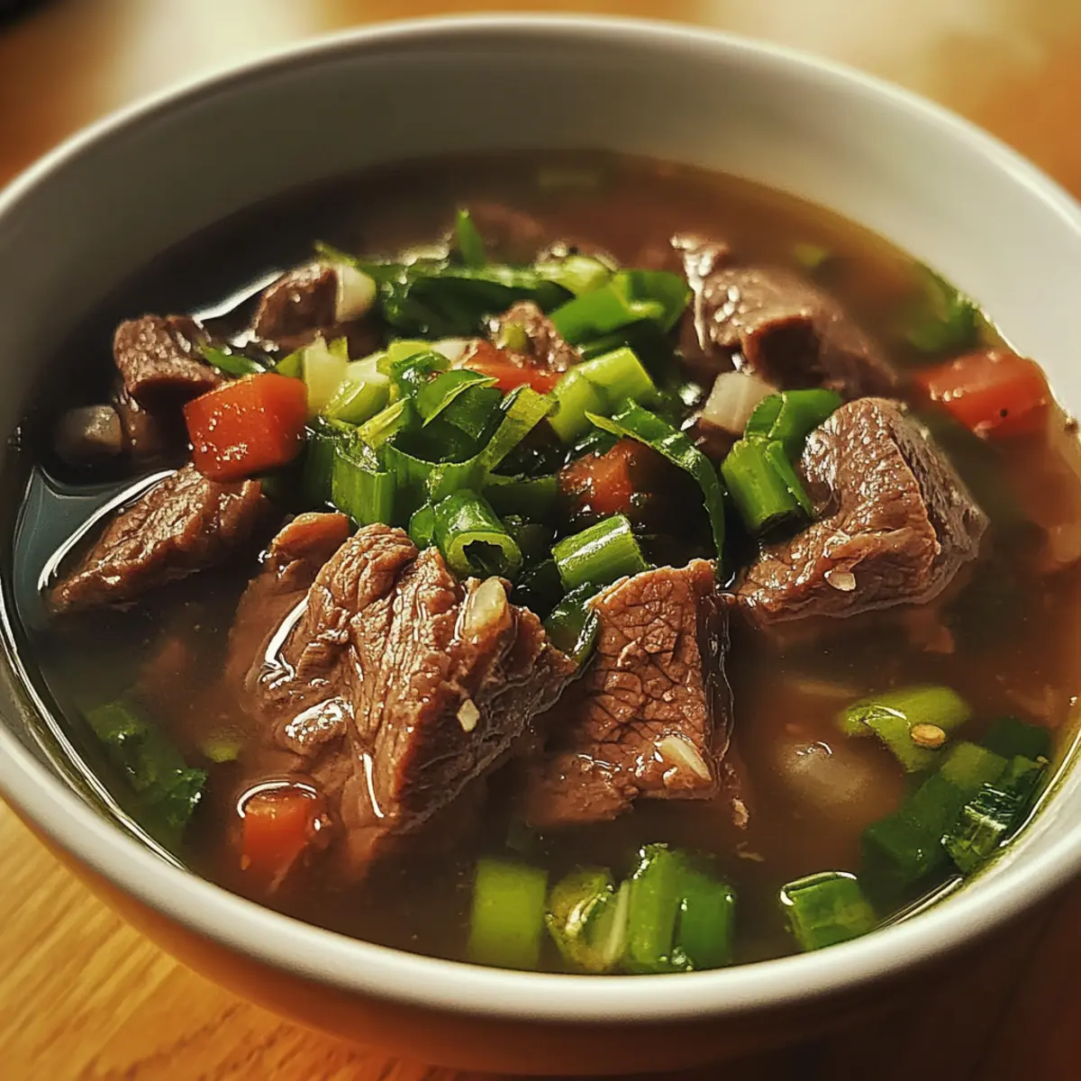 Peppery Beef and Scallion Broth