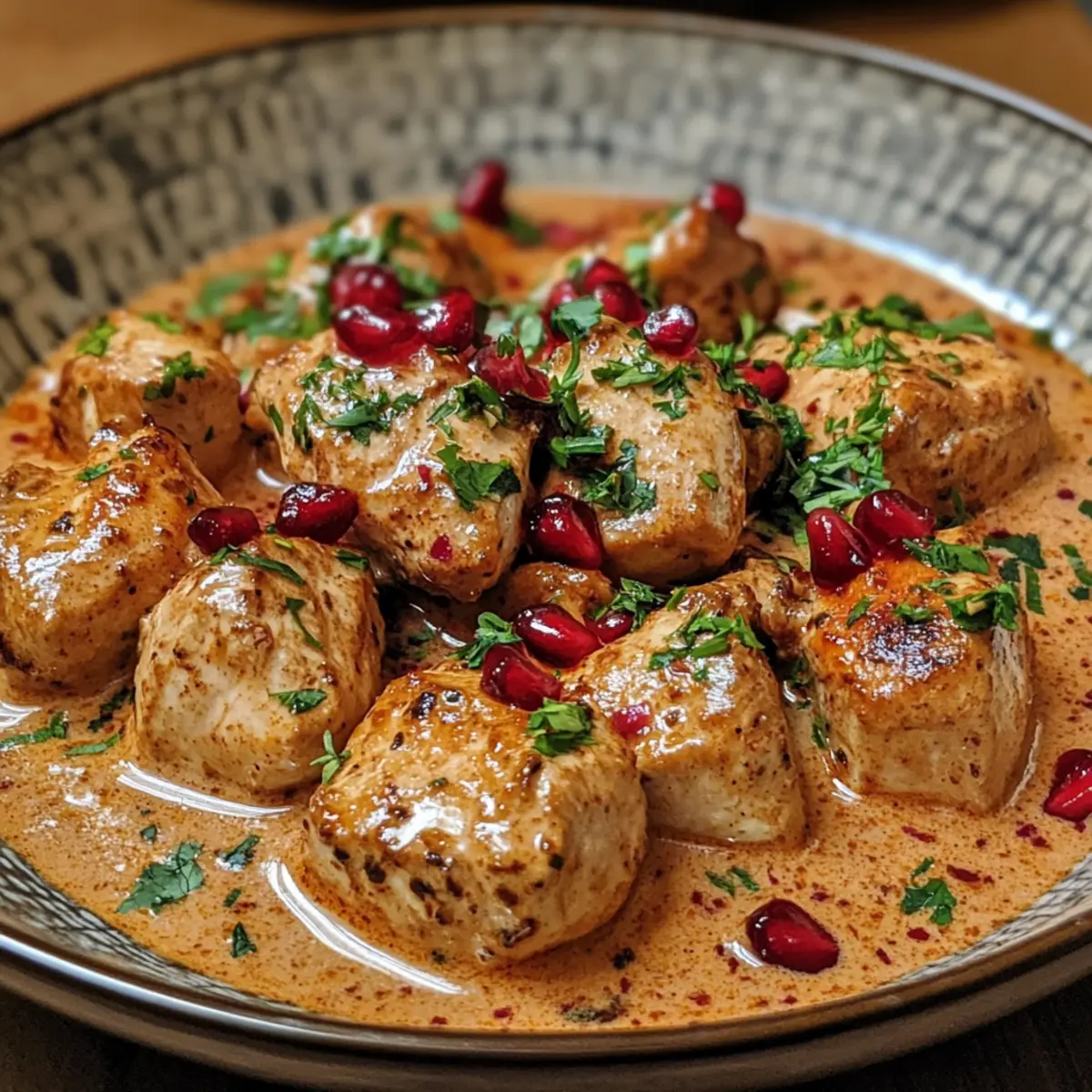 Creamy Pomegranate Chicken (Fesenjan Style)