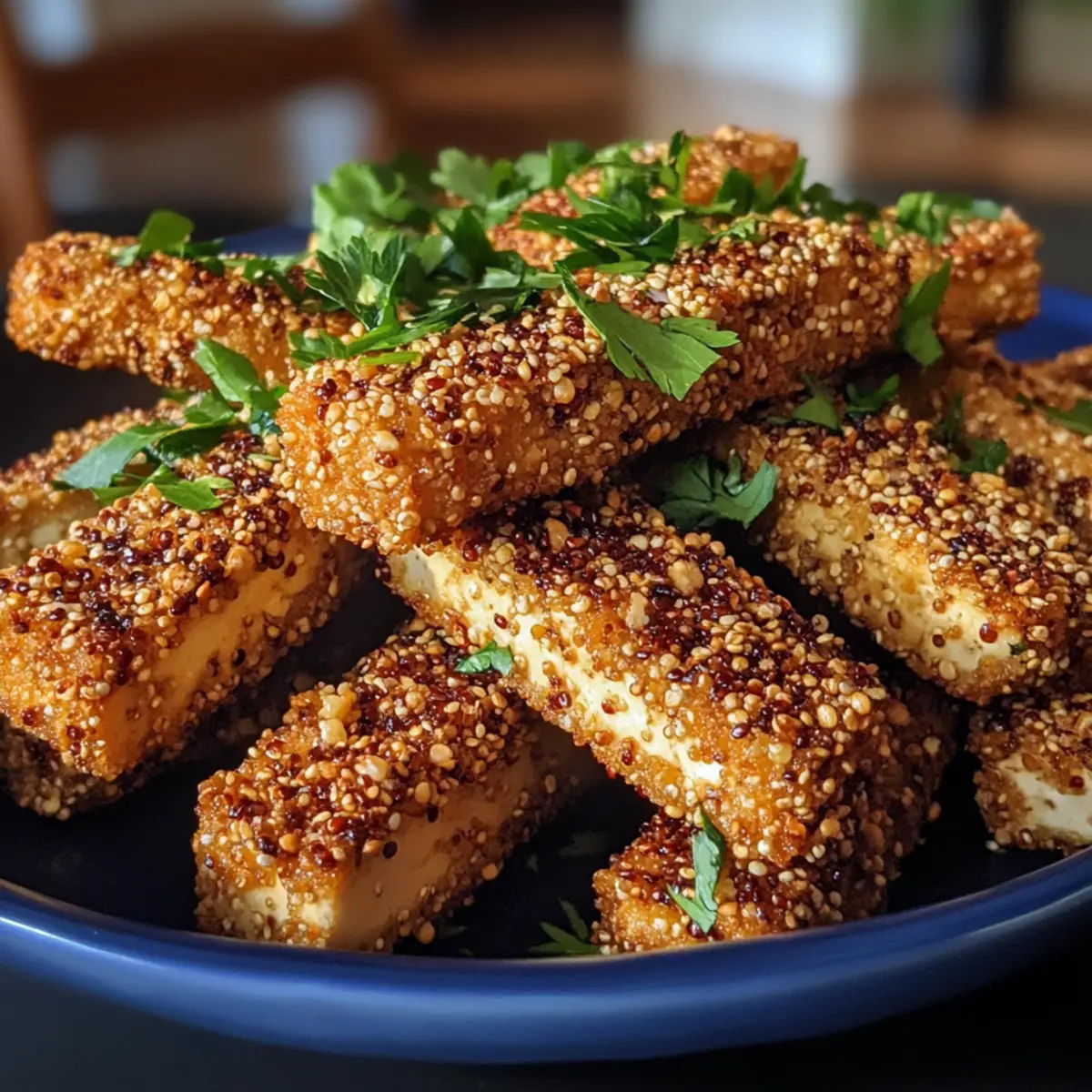 Quinoa Crusted Tofu Fingers