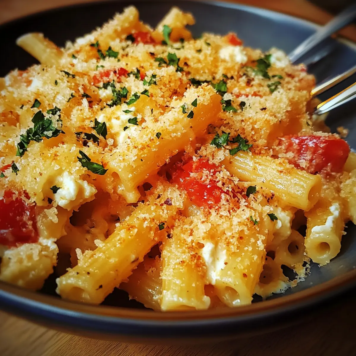 Baked Ricotta and Tomato Whole Grain Pasta