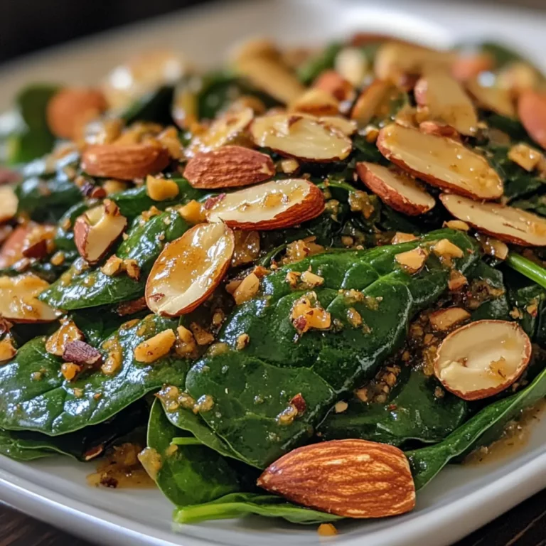 Honey Mustard Spinach and Toasted Almonds
