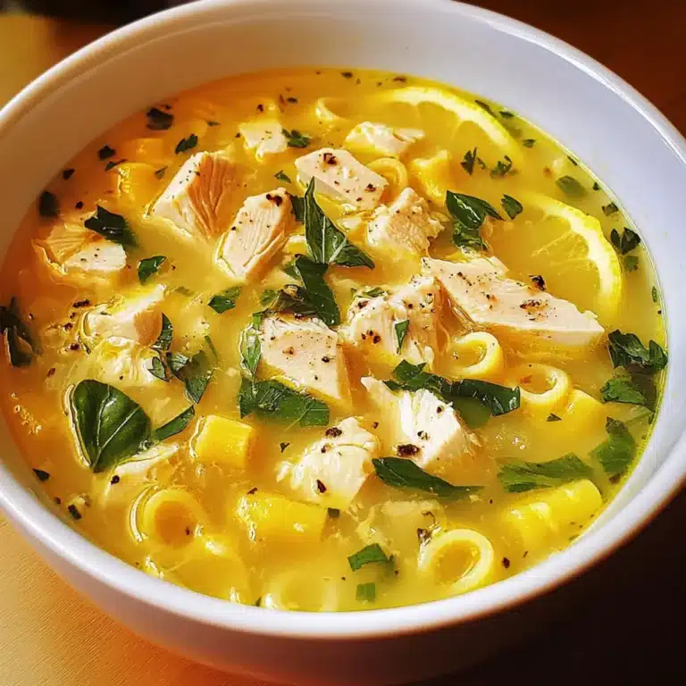 Chicken and Tiny Pasta Lemon-Egg Soup