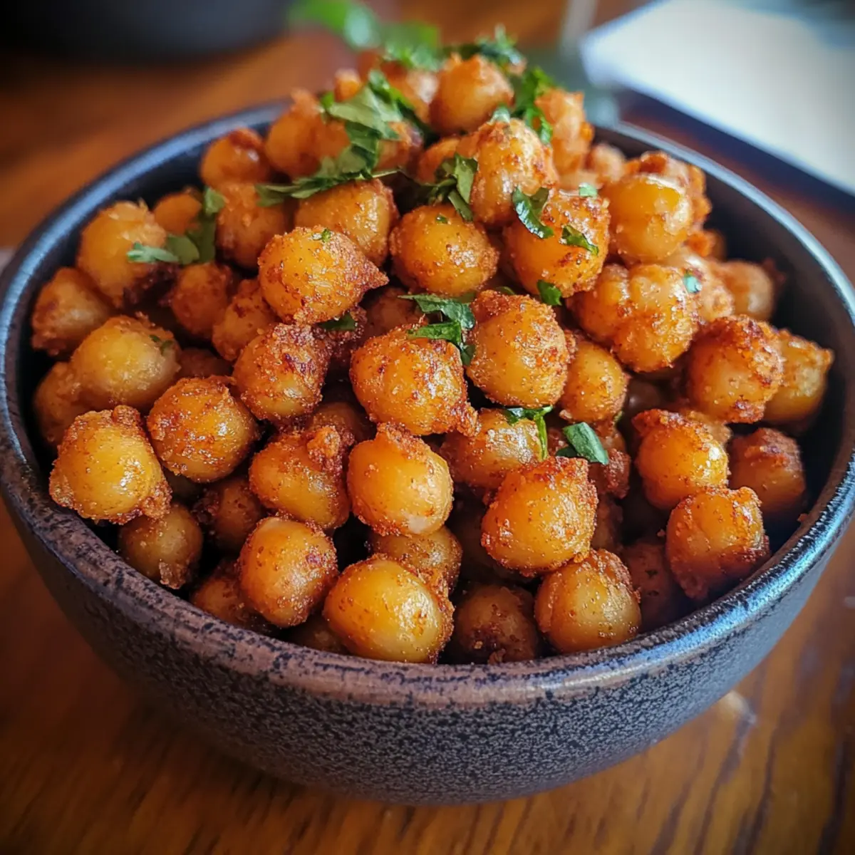 Harissa-Rubbed Roasted Chickpeas