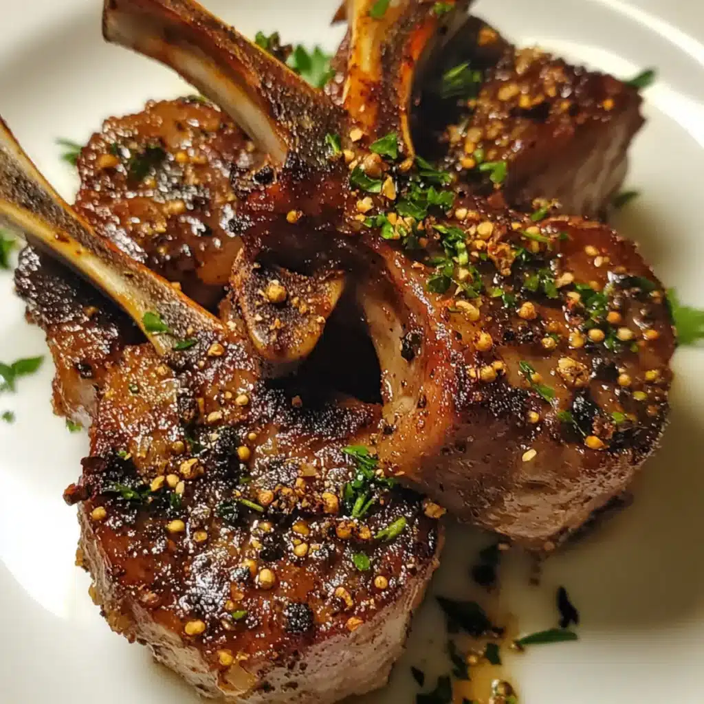 Peppercorn-Crusted Lamb Chops recipe