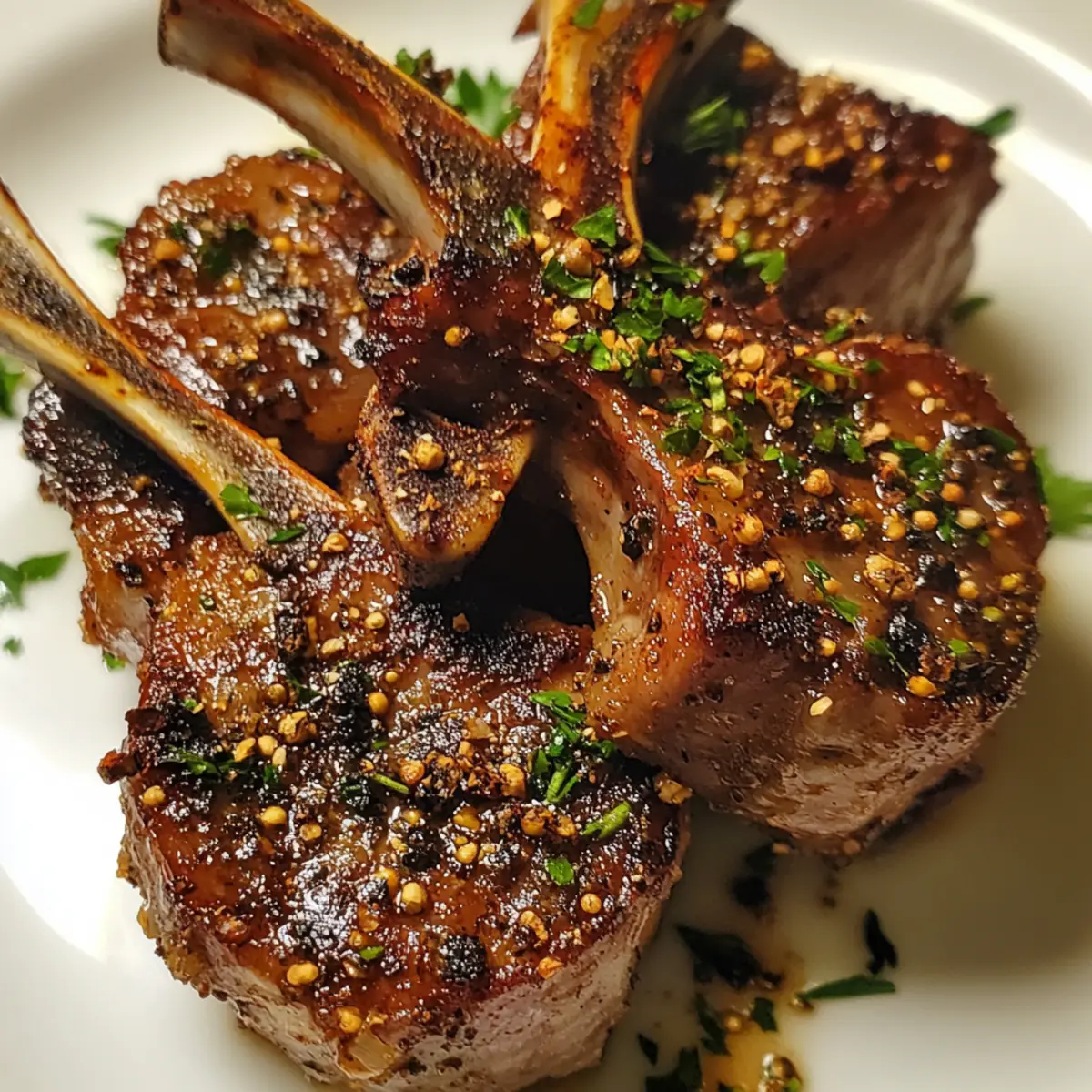 Peppercorn-Crusted Lamb Chops recipe