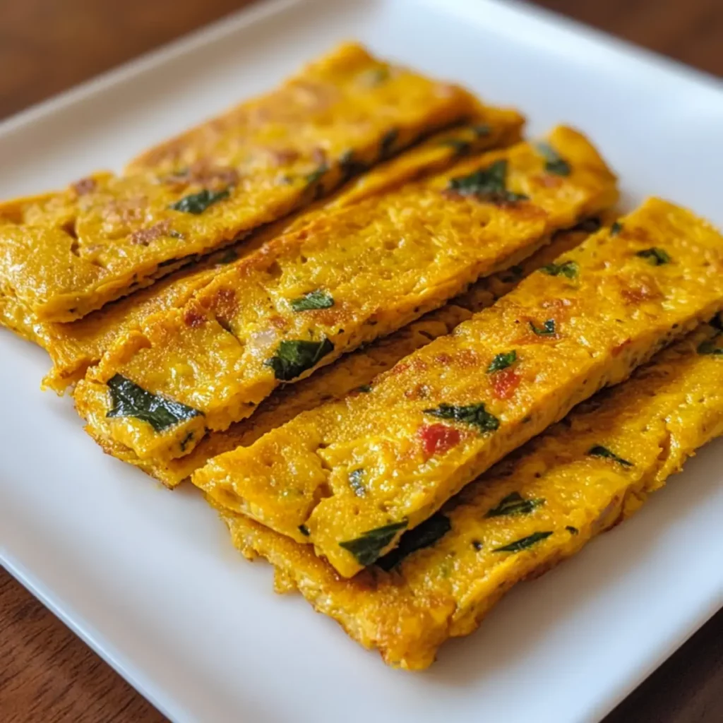 Chickpea Flour Omelet Strips