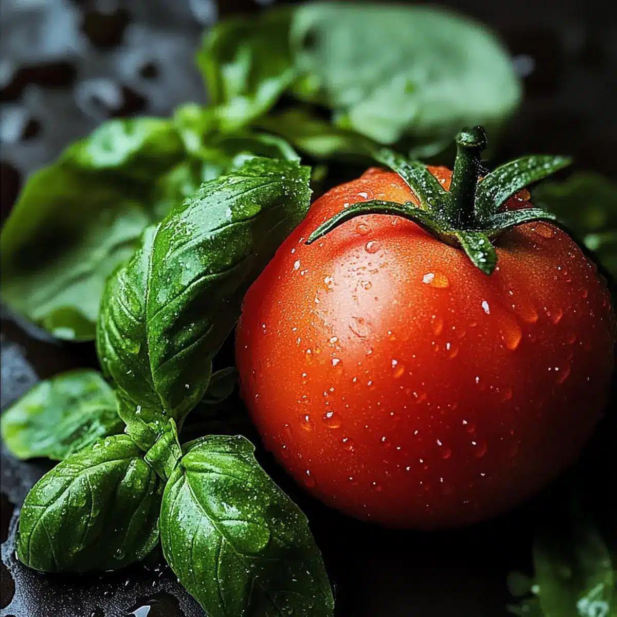 Basil Infused Tomato and Greens