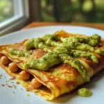 Roasted Chickpea and Avocado Crepes recipe