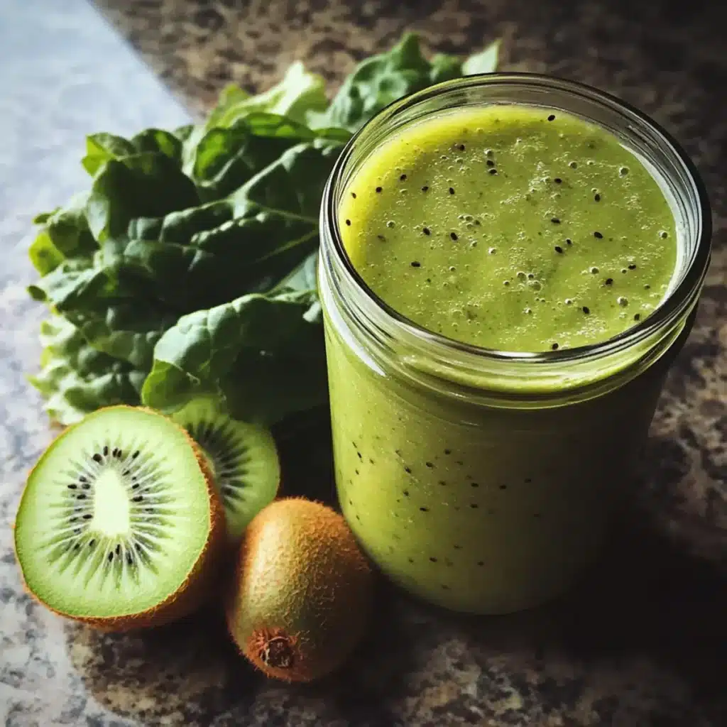 Romaine and Green Kiwi Morning Glow smoothie