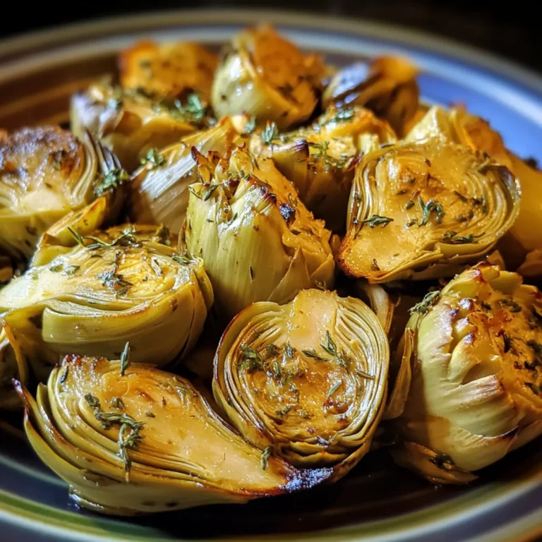 Garlic Herb Roasted Artichoke Hearts