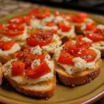 Roasted Red Pepper and Goat Cheese Crostini