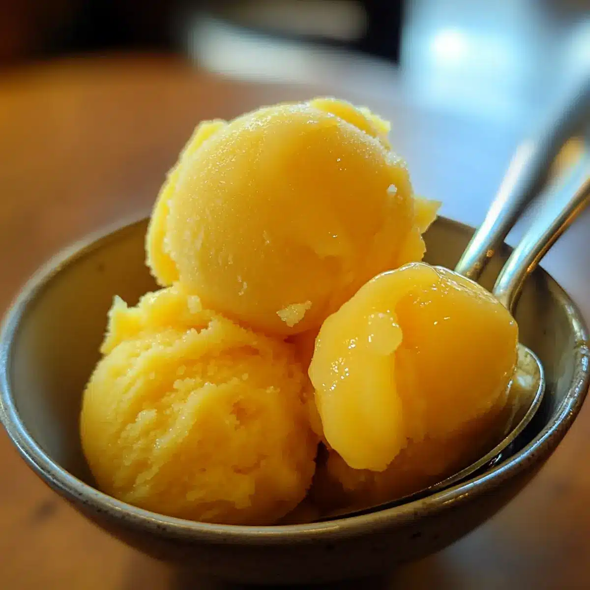 Saffron Pear Sorbet