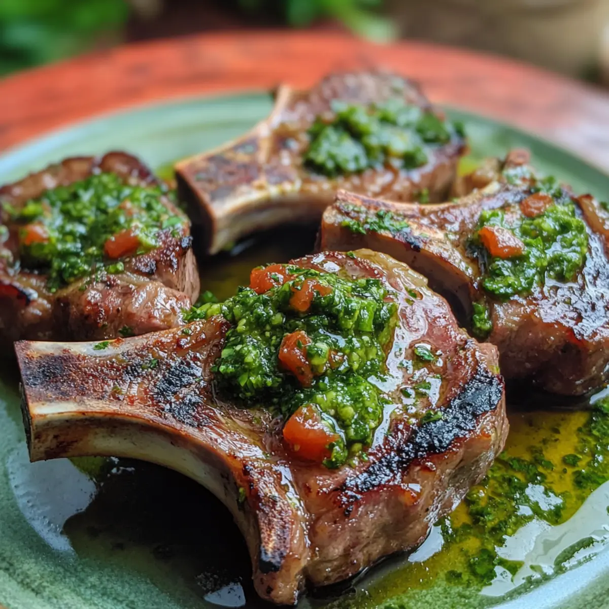 Grilled Lamb Chops with Fresh Salsa Verde recipe