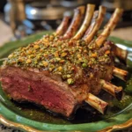 Dijon and Pistachio Crusted Roasted Rack of Lamb