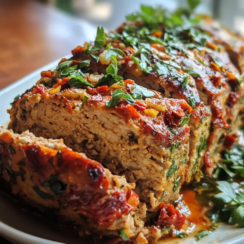 Mediterranean Turkey Meatloaf with Sun-Dried Tomatoes